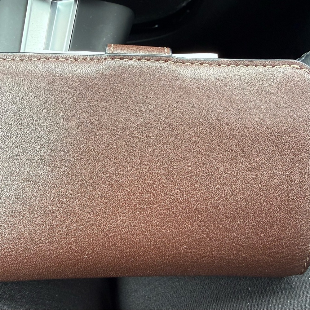 Coach Brown Tabby Wallet with Gold Clasp - Picture 8 of 11